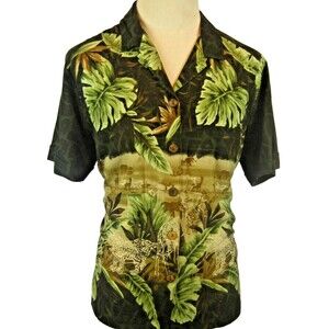 Mens T & Company 100% Rayon Hawaiian Aloha Island Casual Shirt sz XL